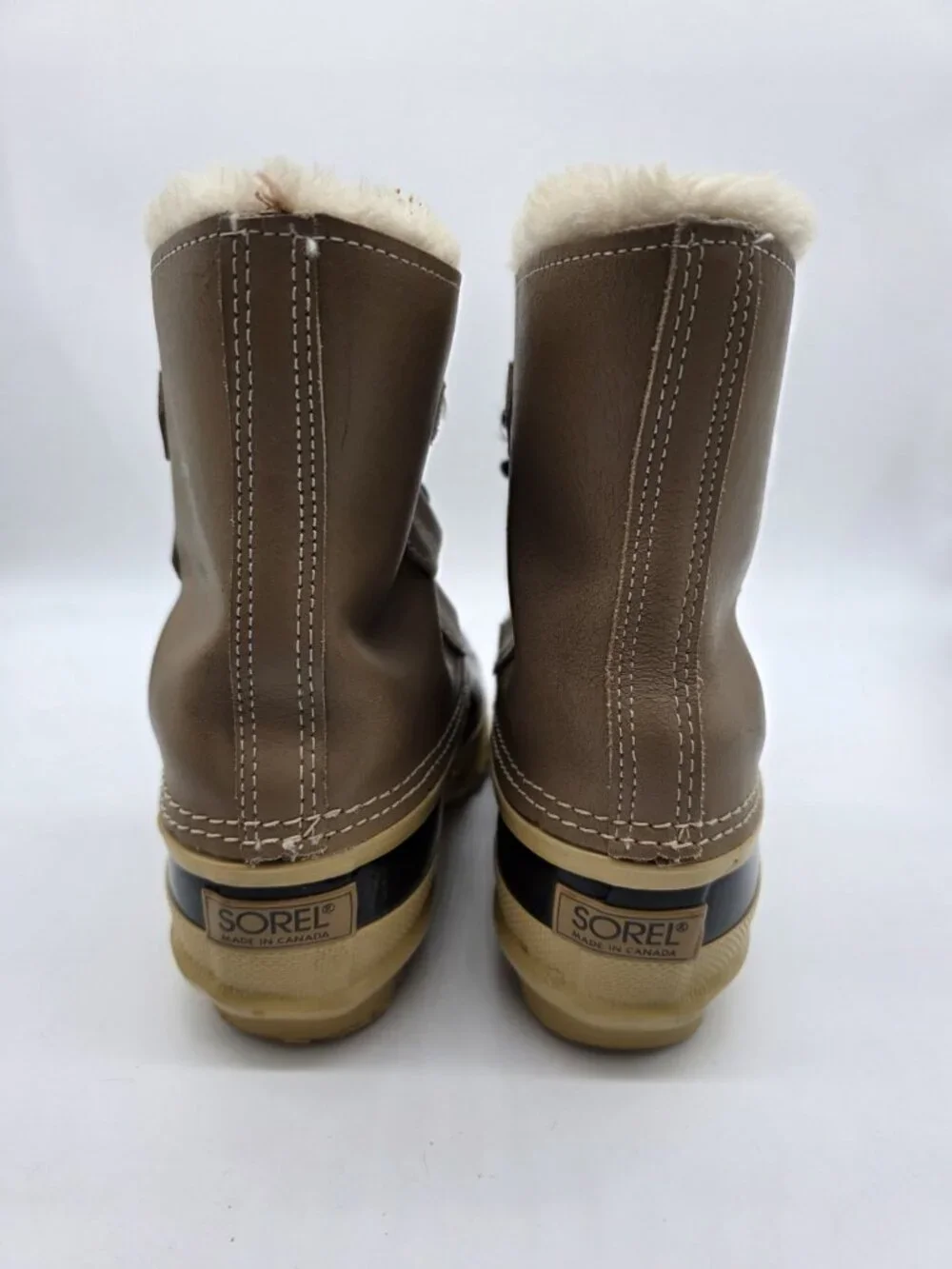 Sorel Manitou Boots Womens Size 5 Duck Winter Waterproof Wool Lined Canada